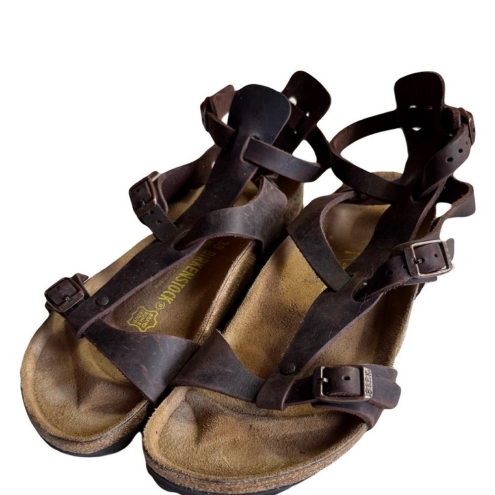 Birkenstock Dark Brown Strappy Sandals